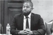  ?? BRIAN CASSELLA/CHICAGO TRIBUNE ?? Jussie Smollett listens as his sentence is read Thursday at the Leighton Criminal Court Building in Chicago.