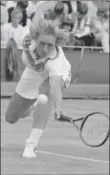  ??  ?? Martina Navratilov­a, regarded as one of the best female tennis players of all time with 18 Grand Slam titles, including nine wins at Wimbledon, became the first to win $10 million in career earnings, 31 years ago today.