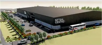  ??  ?? An artist’s impression of the new $20m Netsal centre planned for Christchur­ch’s Nga¯ Puna Wai. The facility will be primarily used for netball and futsal, a variation on indoor football.