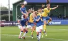  ??  ?? Everton’s WSL draw against Brighton was marred by a refereeing blunder. Photograph: Kevin Warburton - A Moment in Sport/ProSports/Shuttersto­ck