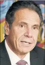  ??  ?? Gov. Cuomo