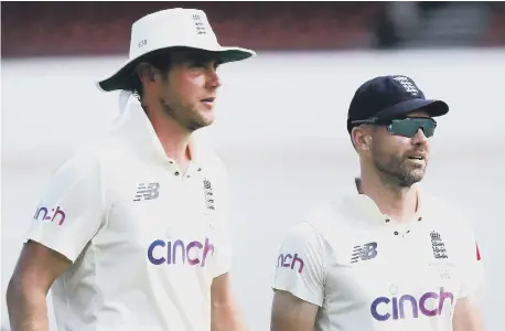  ?? ?? Stuart Broad (left) and James Anderson, who England have left out of next month’s Test tour of the West Indies.