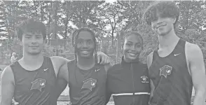  ?? FRANK DIRENNA/COLUMBUS DISPATCH ?? The Westland track and field teams will be well represente­d in the Division I regional meet. Regional qualifiers, from left, include Blake Bilger (long jump), Justin Mathews (long jump), Kiera Bonds (long jump) and Kaiden Wade (high jump).