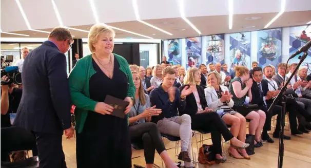 ?? FOTO: ROALD ANKERSEN ?? Statsminis­ter Erna Solberg deltok på samlingen Sørlandet i Oslo i slutten av mai.