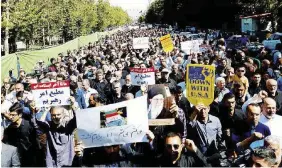  ?? Ansa ?? Nemici storiciUna manifestaz­ione anti-Usa in Iran