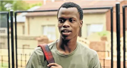  ??  ?? Sibusiso Khwinana as he can be seen in the movie ‘Matwetwe’, playing the lead role of Lefa.