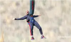  ?? WILL SMITH/YOUTUBE ?? Will Smith bungee jumps from a helicopter at the Grand Canyon for his 50th birthday.