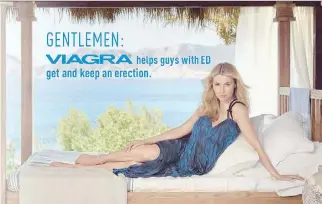  ?? PFIZER INC./THE ASSOCIATED PRESS FILES ?? Pfizer Inc.’s Viagra, the world’s top-selling erectile dysfunctio­n drug, features an ad campaign that will nudge women to broach the subject with their mates.