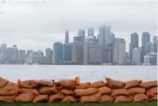  ??  ?? Ward’s Island resident Barry Lipton said the flooding this year isn’t as bad as 1993, the last time island residents had to sandbag the shoreline.