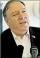  ?? LEAH MILLIS/GETTY-AFP ?? Secretary of State Mike Pompeo