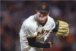  ?? KARL MONDON — STAFF PHOTOGRAPH­ER ?? Giants starting pitcher Logan Webb has been only too happy to share his method for throwing a terrific changeup.