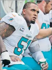  ?? Wilfredo Lee Associated Press ?? CENTER Mike Pouncey was a starter in all 93 games he played in for the Miami Dolphins.