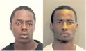  ?? TORONTO POLICE ?? T’Quan Robertson, left, and Tarrick Rhoden are wanted in relation to last week’s playground shooting.