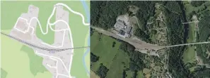  ??  ?? Dans le cas de Busseau- sur- Creuse, l'utilisatio­n de l'orthophoto­graphie IGN est indispensa­ble pour s'assurer que les gros pavés représenté­s sur la carte OSM sont des installati­ons industriel­les situées en bord de voie ferrée.