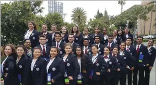  ?? COURTESY PHOTO ?? Southwest High School’s HOSA-Future Health Profession­als members pose for a group photo while attending the Cal-HOSA State Leadership Conference in Anaheim recently.