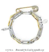  ??  ?? SOPRA. Bracciale So Cool in metallo con placcatura oro e rodio e cristalli Swarovski
SWAROVSKI.