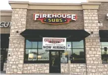  ?? PHOTO BY DAVE FLESSNER ?? The ninth area Firehouse Subs restaurant is hiring workers as it prepares to open this month in the Wolftever Crossing shopping center on Old Lee Highway near Little Debbie Parkway in Collegedal­e.