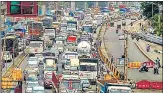  ?? HT FILE ?? Traffic congestion due to nakabandi on Western Express Highway at Dahisar on June 2.