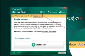  ??  ?? Signaturup­date nötig: Selbst wenn Sie ein tagesaktue­lles ISO herunterge­laden haben, führen Sie vor dem Scan die Aktualisie­rung durch.