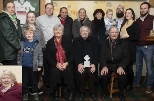  ??  ?? Taghmon Person of the Year Michael Stafford with his wife Pauline, brother Fr Pat Stafford and family.