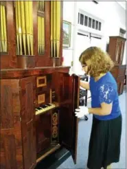  ??  ?? A pipe organ made by John Ziegler of Skippack ca. 1850 is included in the Historical Society of Montgomery County’s ongoing Made in Montgomery County exhibit.