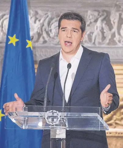  ?? efe ?? Alexis Tsipras, ayer, tras conocer los resultados