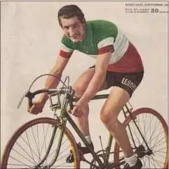  ?? EL GRÁFICO MAGAZINE ?? Italian cycling champion Gino Bartali appeared on the cover of Argentina’s El Gráfico magazine shortly after he won the 1938 Tour de France.