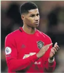  ?? Photo: Sky News ?? Happy… Manchester United striker Marcus Rashford is a happy man after UK Prime Minister said school meals would be extended.