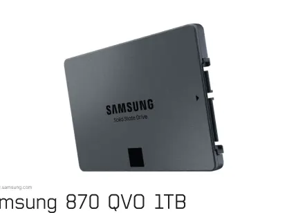  ??  ?? SPECS
Samsung 870 QVO 1TB 2.5in SATA 6GB/s SSD, Samsung MKX Controller, Samsung 4-bit MLC V-NAND, 560MB/s sustained read, 530MB/s sustained write, 98K/88K read/ write IOPS, AES-256 hardware encryption, 360TBW endurance, three year warranty.