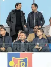  ?? KEY ?? Fan des FC Basel: Federer im St.-Jakob-Park.