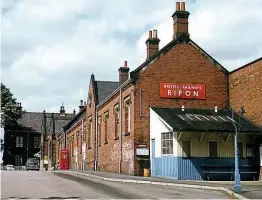  ?? J SPENCER GILKS/COLOURRAIL ?? The exterior of Ripon station in 1964.