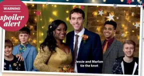  ??  ?? Jessie and Marlon tie the knot