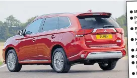  ??  ?? FACELIFT: The Outlander PHEV has had a few cosmetic tweaks