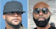  ?? Picture: AFP ?? GANGSTA HAS LANDED: Rappers Booba, left, and Kaaris