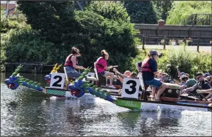  ??  ?? ■ Action from the Nottingham Riverside Festival Dragon Boat Challenge. Photo courtesy of Vanessa Barton Photograph­y.