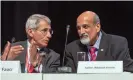  ??  ?? Dr Anthony Fauci with Salim Abdool Karim at the 21st Internatio­nal Aids Conference in Durban, July 2016. Photograph: Rajesh Jantilal/AFP/Getty Images