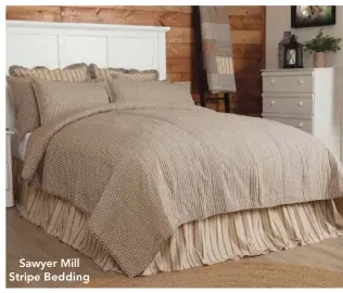  ??  ?? Sawyer Mill Stripe Bedding