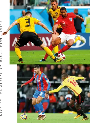  ??  ?? Above A profitable loan spell with Palace sealed Ruben’s ticket to Russia, where he played in four World Cup matches (top)