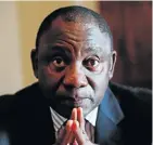  ?? Picture: ESA ALEXANDER ?? SUCCESSION IN MIND: Deputy President Cyril Ramaphosa