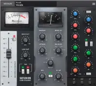 ??  ?? Mit dem Satson Channelstr­ip erhält man ein PreAmp-, Kompressor- und EQ-Modul.