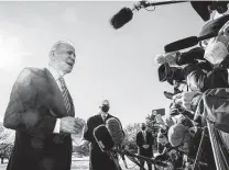  ?? Demetrius Freeman / Washington Post ?? President Biden speaks to reporters last week before going to Atlanta to speak about voting rights. With that speech, he once again divided the nation.