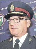  ?? MIKE DIBATTISTA/NIAGARA FALLS REVIEW ?? Jeff McGuire, the executive director of the Ontario Associatio­n of Chiefs of Police, outlined problems police face.