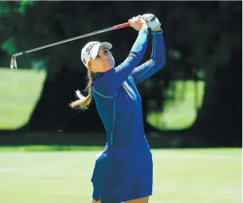  ?? PHOTO D’ARCHIVES AFP ?? Anne-catherine Tanguay doit terminer parmi les 45 premières à Pine Hurst si elle souhaite décrocher sa carte officielle de la LPGA.