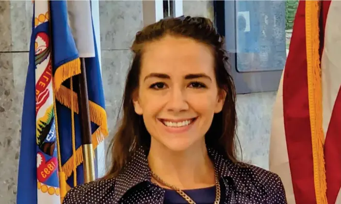  ?? Photograph: Stella campaign ?? Danielle Stella, the Republican running for Congress against Ilhan Omar in Minnesota. Stella earlier this week described Minneapoli­s as ‘the crime capital of our country’.