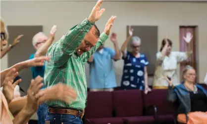  ??  ?? The evangelica­l Pinal County Cowboy Church in Casa Grande, Arizona. Photograph: Nick Oza/The Guardian