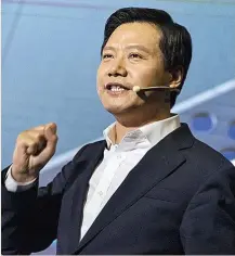  ?? ?? Lei Jun, consejero delegado del grupo chino Xiaomi.