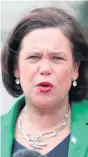  ??  ?? Clear rejection: Mary Lou McDonald