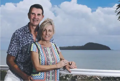  ??  ?? OCEAN VIEWS: Karl and Rae Seiler at their Clifton Beachfront home which they bought five years ago and have spent the past three years renovating. Picture: ANNA ROGERS