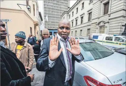  ??  ?? Doth protest too much: Floyd Shivambu denies benefiting from VBS Mutual Bank looting and that he sold his ‘old’ BMW (below) to his brother Brian, the amout of which equalled the shortfall for his new Range Rover