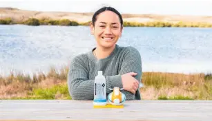  ?? Photo / Supplied ?? Maisie Panoho from Waipu¯ won this year's James Dyson Award with her inhaler Hae Hae.